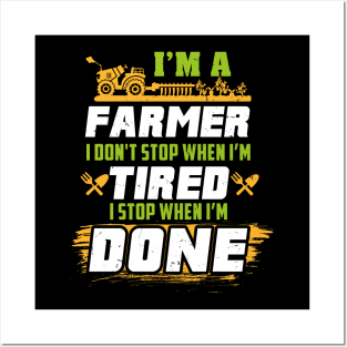 I'm A Farmer Funny Farming Posters and Art